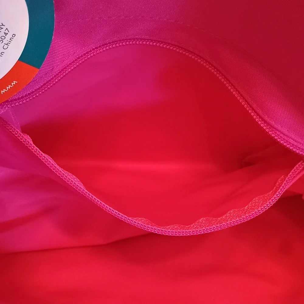 Woman's Milano Tote Series Vibrant Pink with Green Handles- Brand New With Tags! - Picture 7 of 9